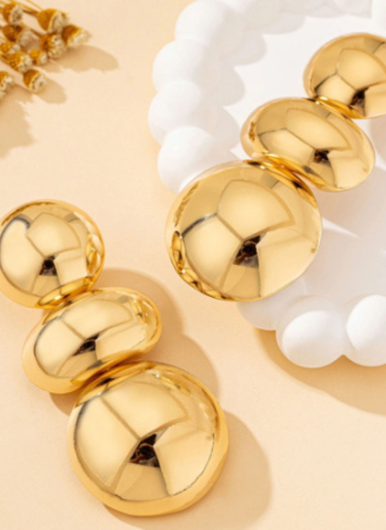 Geometric Large Round Earrings - Image 3