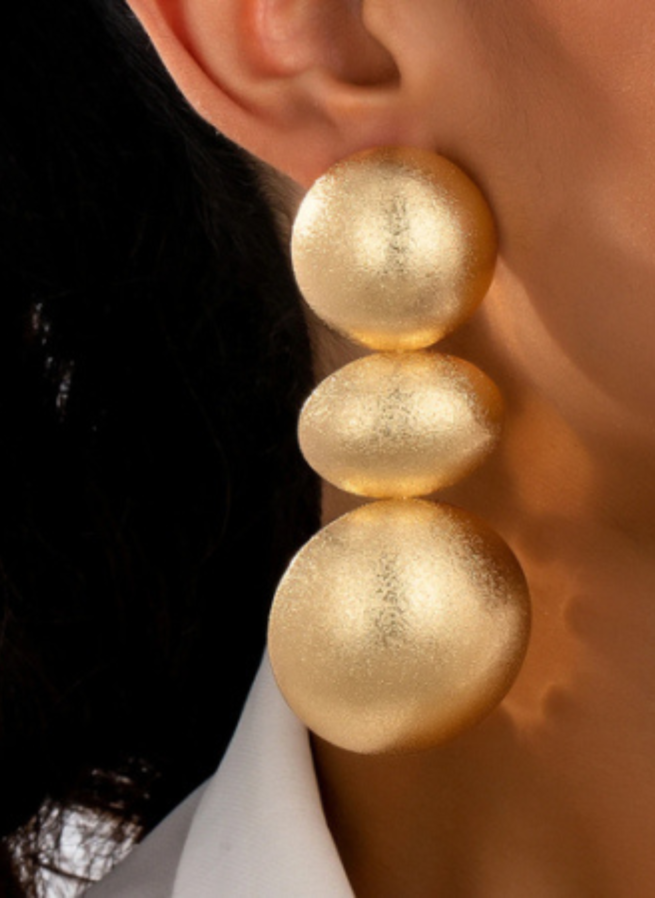 Geometric Large Round Earrings