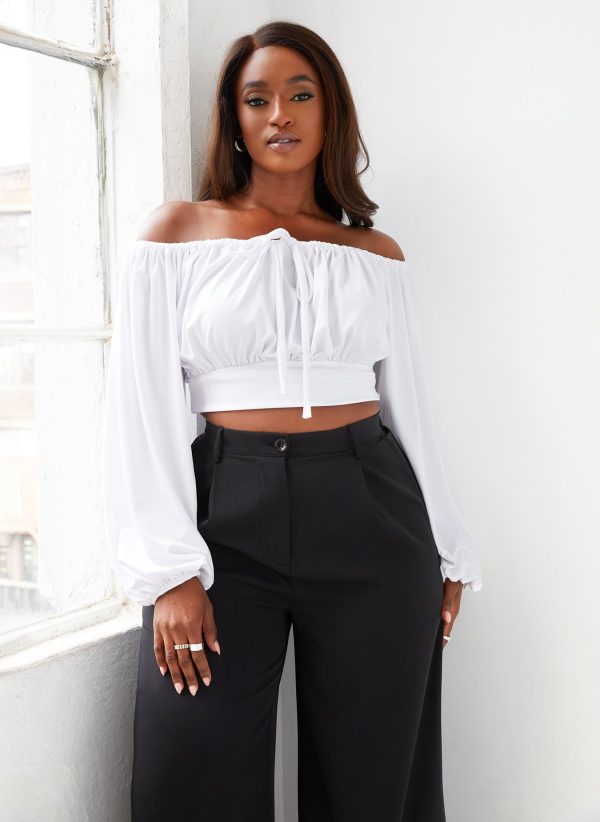 Crystal Off Shoulder Peasant Top – Rebdolls