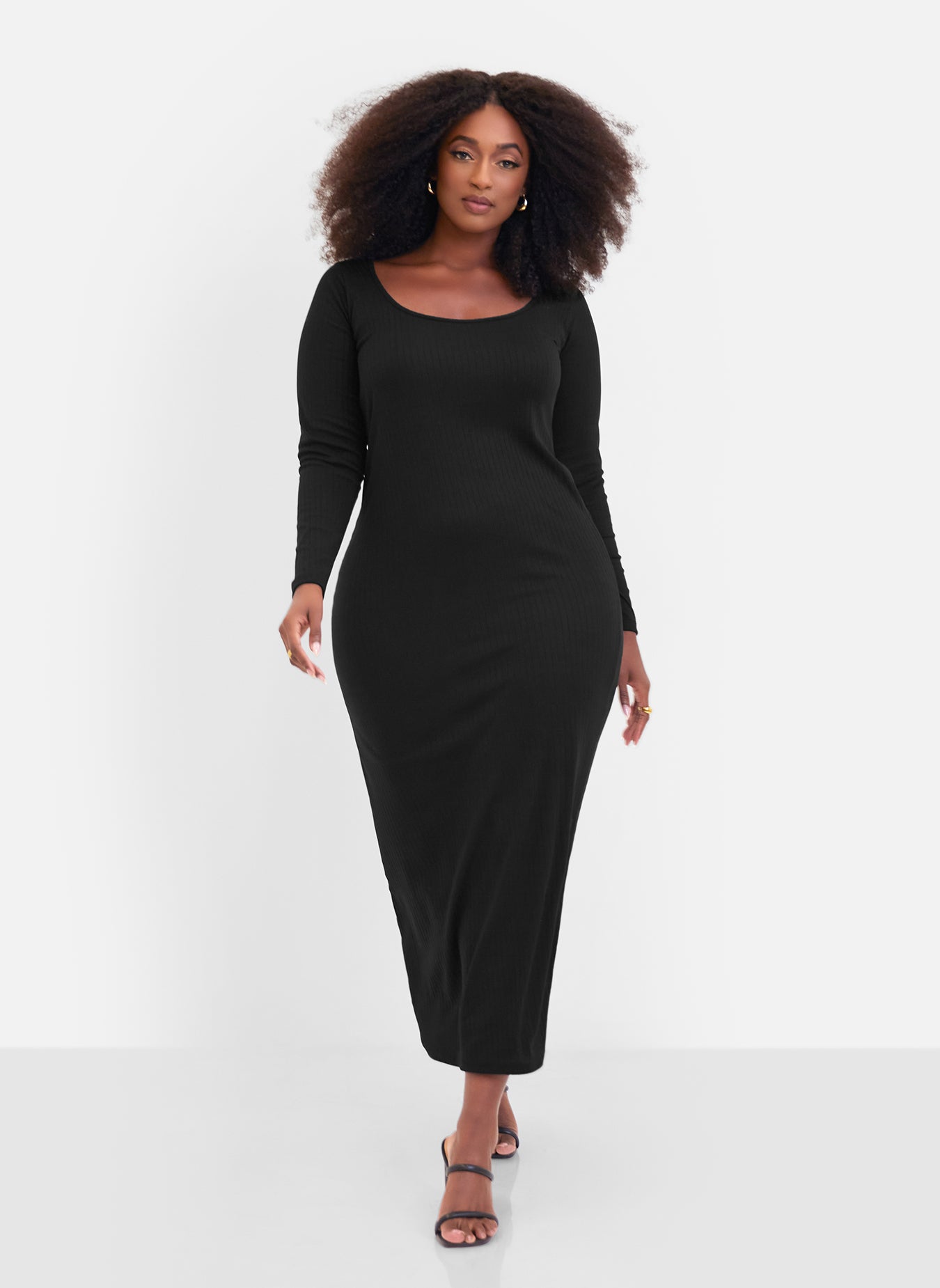 black scoop neck bodycon dress Essential Maxi Size:9 1/2 Regular while the kick split plus size 1950s dresses Royal Blue Tea Length