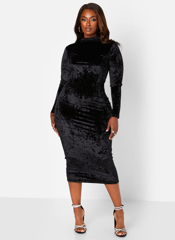 velvet high neck bodycon dress Just Last Night Turtleneck Midi – Rebdolls Sophistication meets allure in