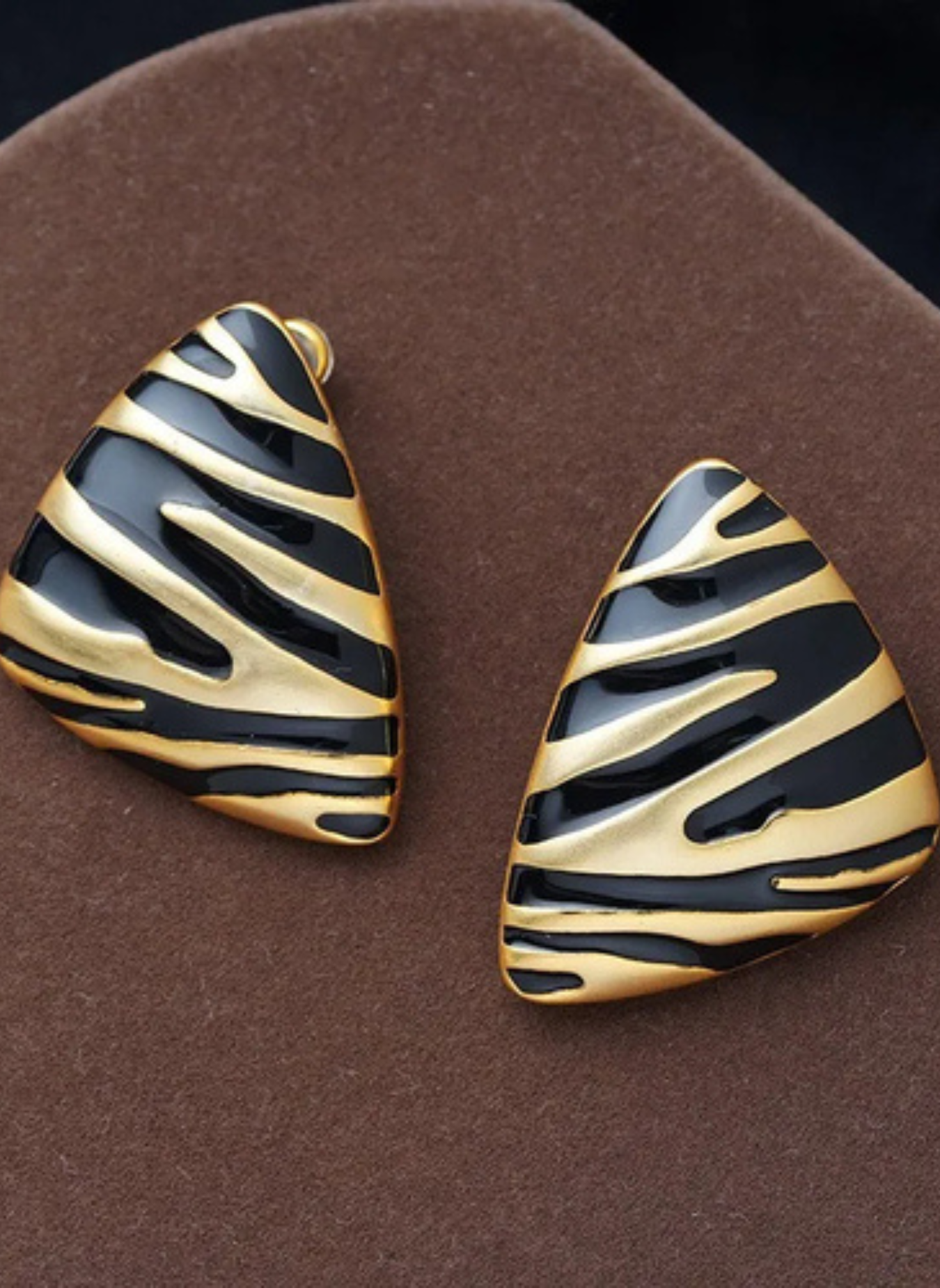 Zebra Stud Earrings