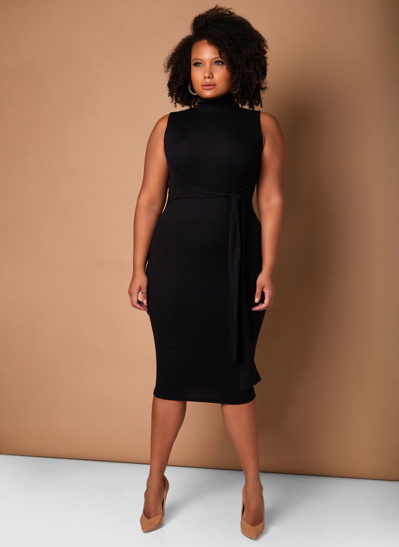 turtleneck bodycon midi dress Long Sleeve Turtleneck Midi Sweater Dress