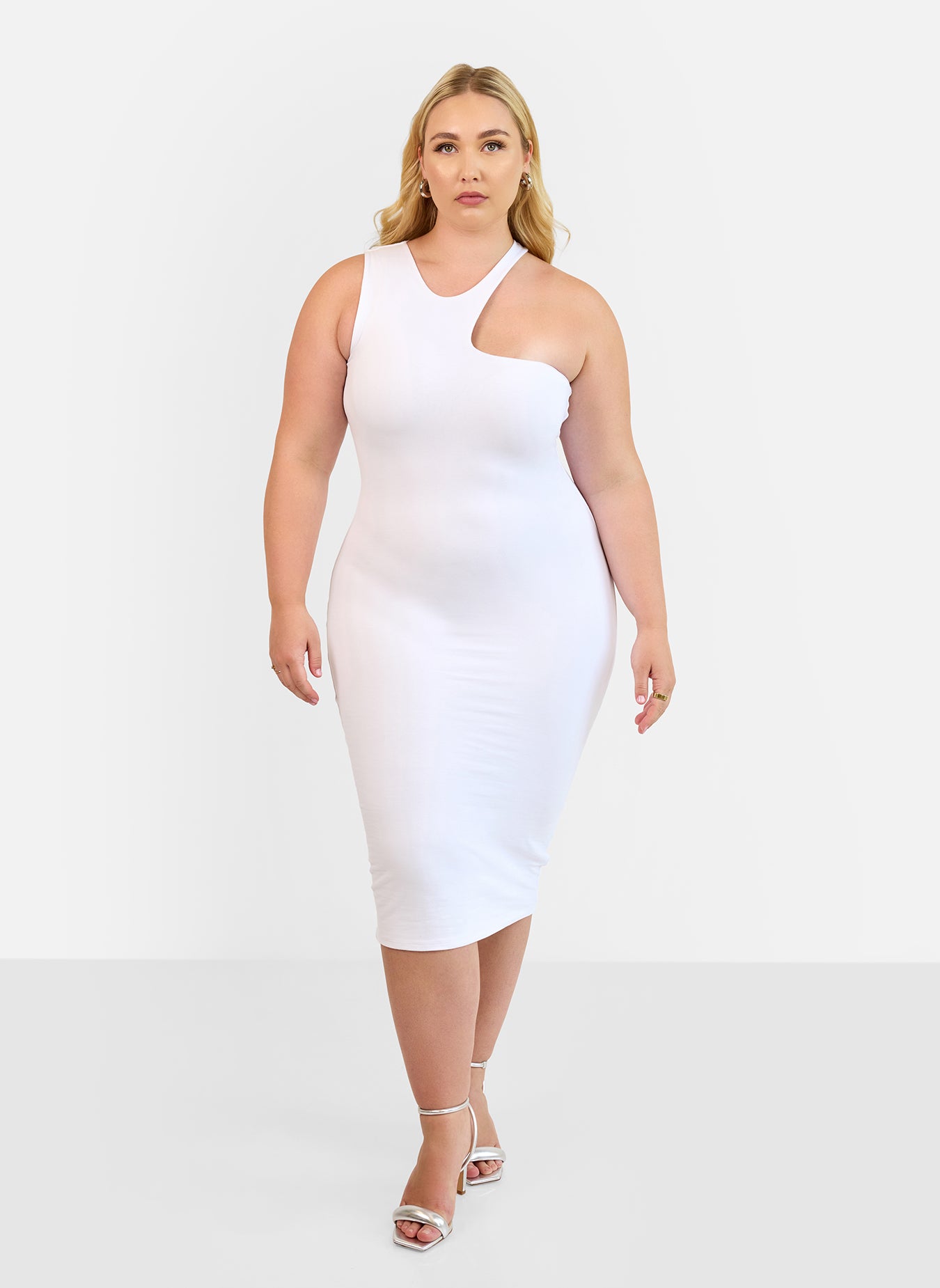 Gauri Asymmetrical Bodycon Midi Dress Rebdolls Gauri Asymmetrical Bodycon Midi Dress Rebdolls