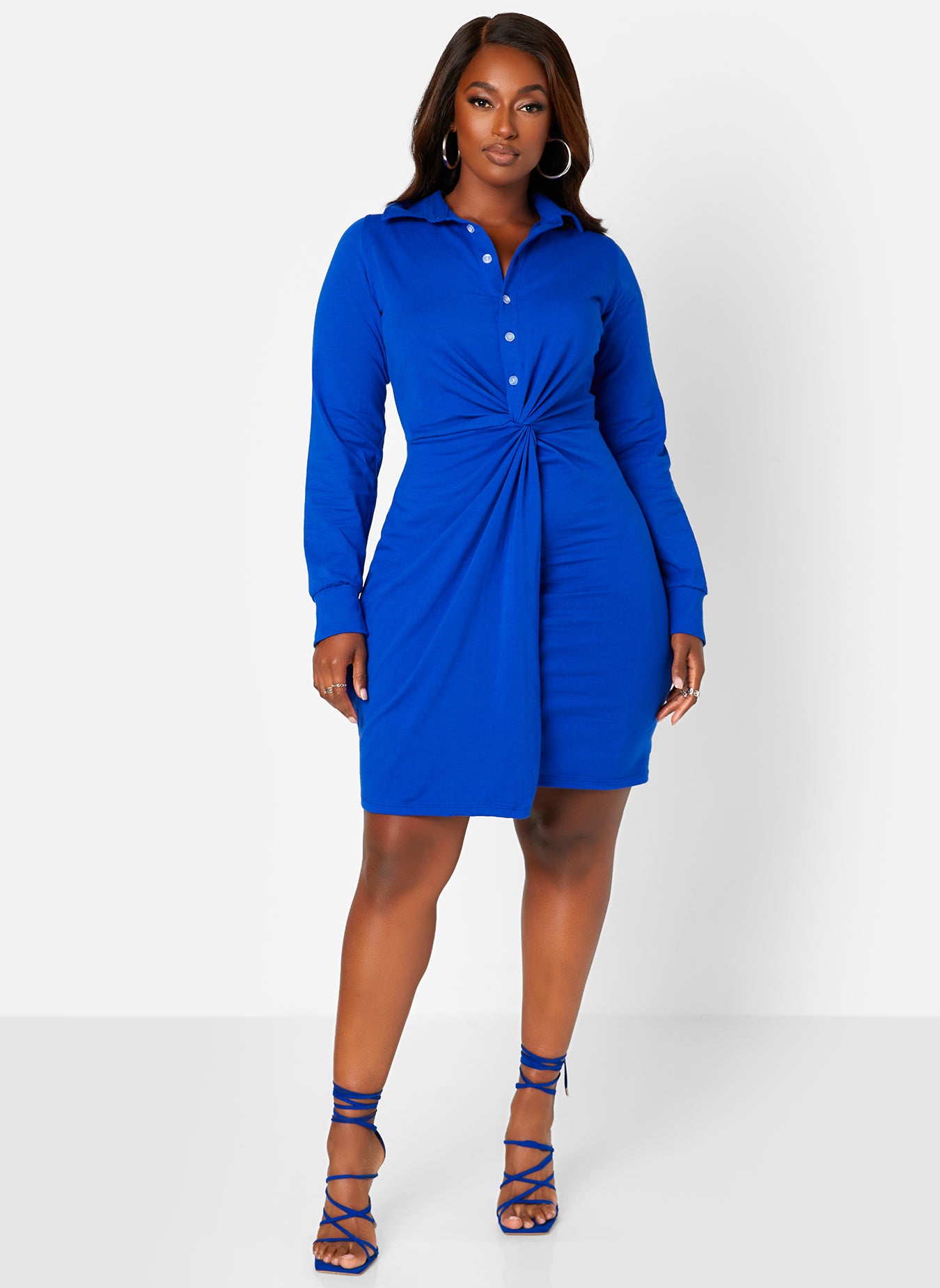 a line business dress Mean Button Up Twist Front Mini – Rebdolls Adrianna Papell Women's Chambray latex free boob tape Size:6XL Please check the size